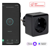 EKF Connect Умная розетка PRO Wi-Fi черная.