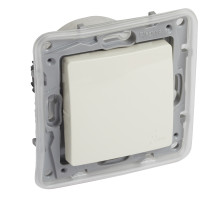 Legrand Etika Слоновая кость Переключатель 1-клавишный IP44,  автоматические клеммы, 10AX, 250 В.