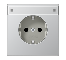 JUNG Алюминий Розетка штепсельная Schuko 16A 250V с защитой от детей и полем для надписи