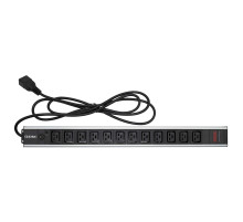 DKC Блок распределения питания (PDU) 0U 16A с индикацией, Вых:12 х C19, Вх:С20