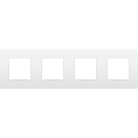 Niko Intense Рамка на 4 поста, белый матовый