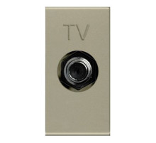 ABB NIE Zenit Шампань Розетка TV единственная, F-разъем, 1 мод