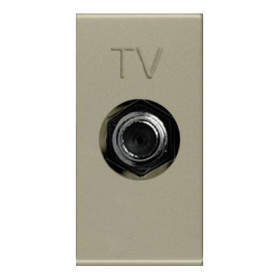 ABB NIE Zenit Шампань Розетка TV единственная, F-разъем, 1 мод