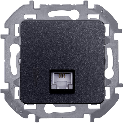 Розетка телефонная RJ11 - Legrand/Daccord Inspiria - антрацит