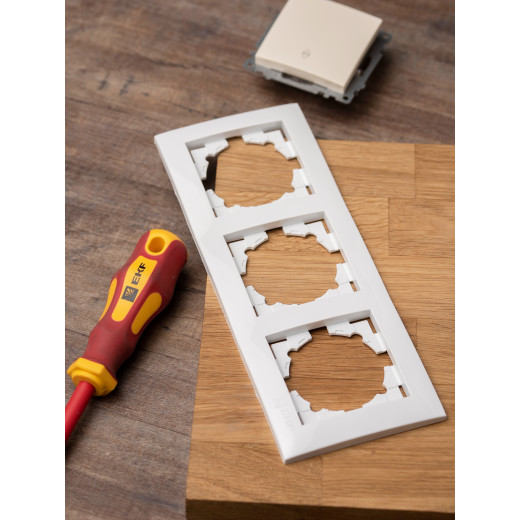 Валенсия рамка 3-местная белая EKF PROxima