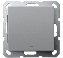 Jasmart G Алюминий Выключатель 1-кл проходной с подсветкой 10A 250V~