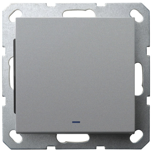 G Алюминий Выключатель 1-кл проходной с подсветкой 10A 250V~