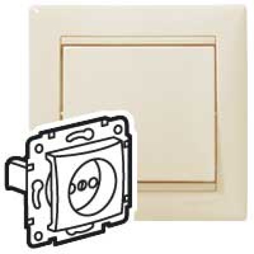 Розетка без заземления - Legrand Valena - без шторок 16А 250В винтовые зажимы - слоновая кость