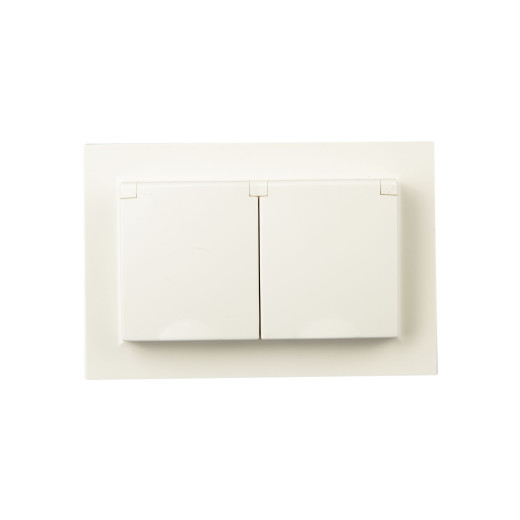 BRITE Роз. 2-я с кр. 16А в сб IP44 РСбш12-3-44-БрКр беж. IEK