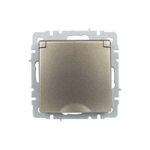 BRITE Роз. с з/к/ш с кр. 16А IP20 РСбш10-3-БрШ шамп. IEK