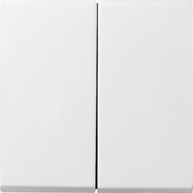 Gira S-55 Бел Клавиши двойные с комплектом уплотнителей IP44 для клавишных и кнопочных выключателей