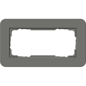 Gira E3 Темно-серый/Белый Рамка 2-ая без перегородки