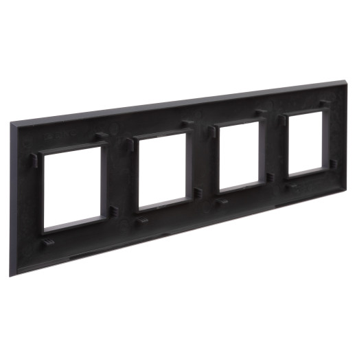 Рамка 4 поста (8 мод.), Avanti, черный матовый