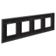 Рамка 4 поста (8 мод.), Avanti, черный матовый