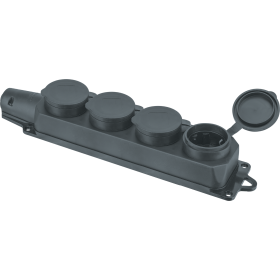 Navigator Колодка 61 373 NCA-BLR2-04-16A-E-IP44-BL 4гн с/з каучук черная