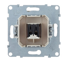 Legrand/Daccord SUNO Слоновая кость Аудиорозетка с пружинными зажимами одиночная..