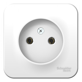 Systeme Electric Blanca наруж Бел Розетка б/з без шторок 16А, 250В, монтажная пластина