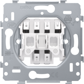 Niko Механизм кнопки 2-клавишной, NO или NC, пруж клеммы