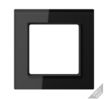 JUNG A creation Стекло Черное Рамка 5-ая