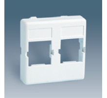 Simon 27 Мех Белый Адаптер на 2 RJ45 75542-30