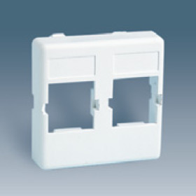 Simon 27 Мех Белый Адаптер на 2 RJ45 75542-30