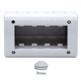 DKC Модульная настен. коробка для эл/устан. изделий VIVA, IP40,4мод.