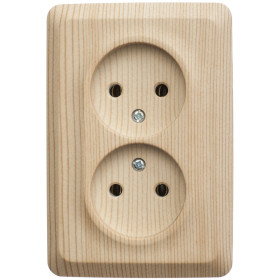 Systeme Electric Этюд наруж Сосна Розетка 2-ая угловая б/з без шторок 16А 250B