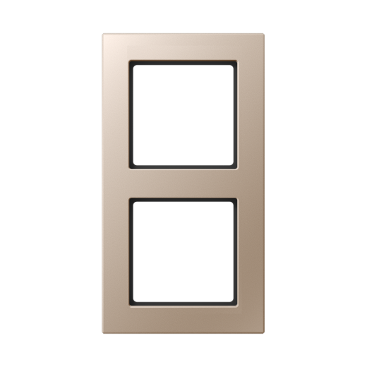 Рамка для вертикальной и горизонтальной установки, 2 поста, дюропласт, шампань, A CREATION