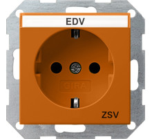 Gira Розетка с зазем конт поле и надпись ZSV