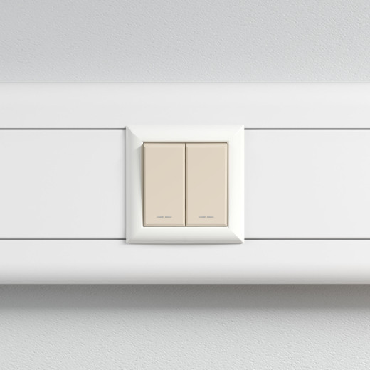 Выключатель модульный, Avanti, ванильная дымка, 1 модуль