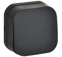 IEK GLORY Выключ. 1-кл. о/у 10А ВС20-1-0-ХЧм черн. м.