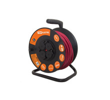 TDM Удлинитель силовой УКз16-004 (IP44 4 места/40м КГ 3х1,5 пласт. катушка)