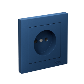 Systeme Electric AtlasDesign Аквамарин Розетка без заземления, 16А, в сборе, быстрозажим. клем.