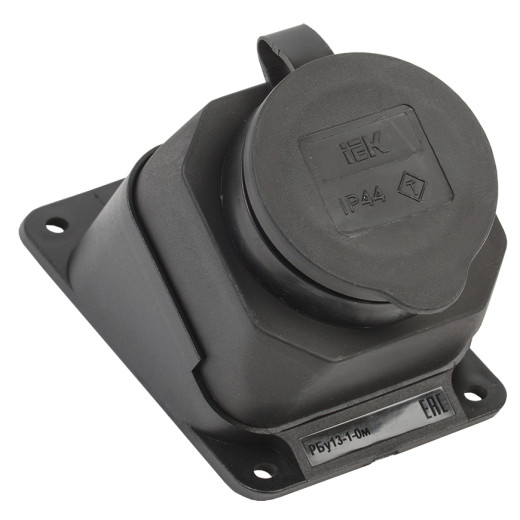 РБу13-1-0м Розетка с защ. кр. угловая настен. ОМЕГА IP44 IEK