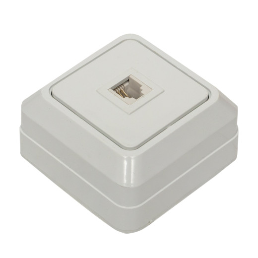 Розетка Phone 1-мест. бел. Рим EKF PROxima