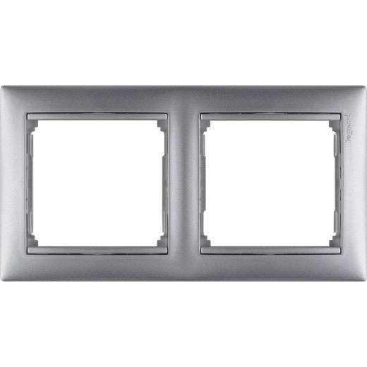Рамка 2 поста - Legrand Valena - алюминий