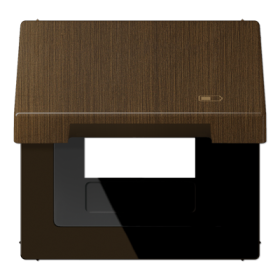 JUNG Рамка с подпружиненной крышкой для USB-механизмов, с центральной платой, латунь Antik