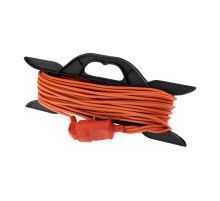 PROconnect Удлинитель-шнур на рамке ПВС 2х0.75, 20 м, б/з, 6 А, 1300 Вт, IP20, оранжевый (Сделано в России)