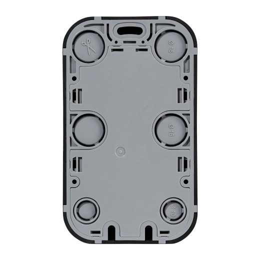 Розеточный блок двойной с заземлением - Legrand Quteo - с предварительным подключением без шторок IP20 16А 250В винтовые зажимы накладной монтаж - чёрный матовый