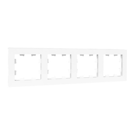 4 - местная рамка, белая, пластик Эпика EKF