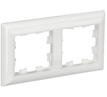 IEK BRITE DECOR Белый 3D-форма Рамка 2-м РУ-2-Бр