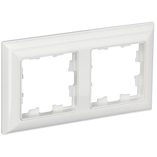 BRITE Рамка 2-мест. РУ-2-Бр бел./бел. IEK
