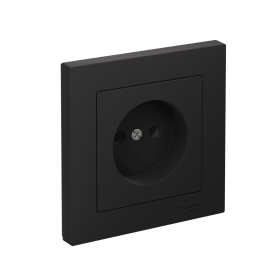 Systeme Electric AtlasDesign Карбон Розетка без заземления, 16А, в сборе, быстрозажим. клем.