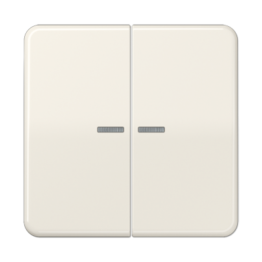 Клавиши ударопрочные для сдвоенногых выключателей с подсветкой, слоновая кость