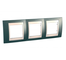 Schneider Electric Unica Хамелеон Шампань/Беж Рамка 3-ая горизонтальная