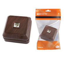 TDM Розетка TФ (RJ-11) открытой установки IP20, бук 