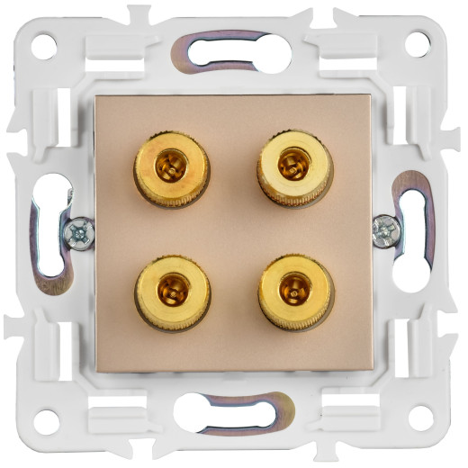 SKANDY Аудиорозетка 4-мест. SK-A01Sa песоч. IEK