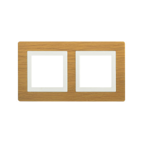 DKC Avanti Рамка из натурального дерева, беленый дуб, 2 поста (4 мод.)