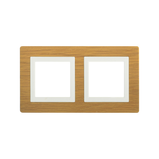 Рамка из натурального дерева 2 поста (4 мод.), Avanti, беленый дуб