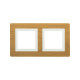 Рамка из натурального дерева 2 поста (4 мод.), Avanti, беленый дуб